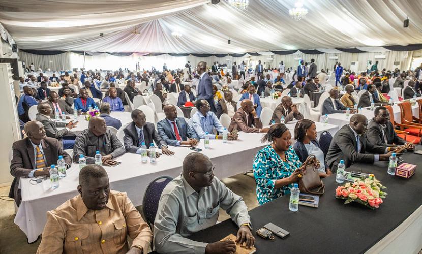 A group of participants at an intra-community dialogue