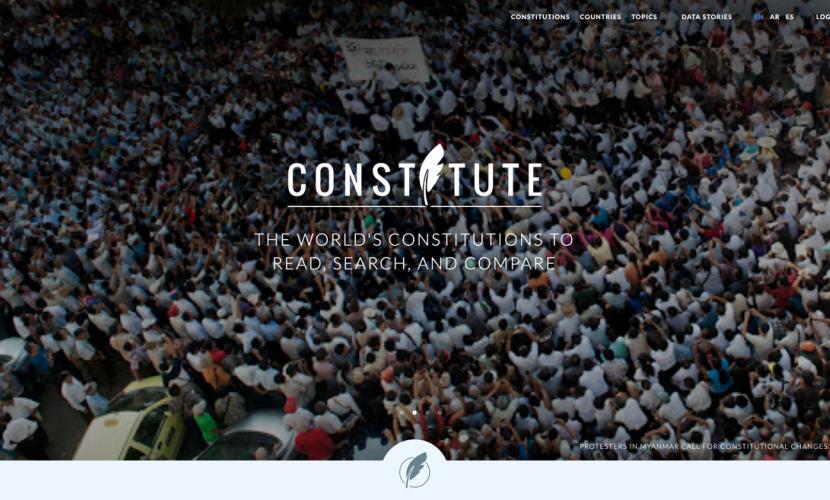 Screenshot of Constitute website