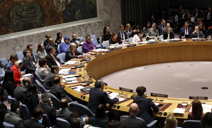 Secretary-General António Guterres briefs the Security Council on Women and peace and security.